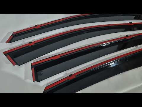 Window Deflectors with Chrome Trim Niken Luxury (4 pcs) for Hyundai Sonata DN8 2020- - video 1