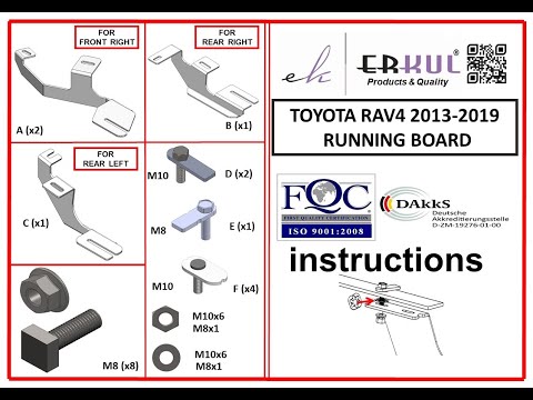 Side Steps Bosphorus Grey (2 pcs, Aluminum) for Toyota Rav 4 2013-2018 - video 1