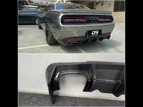 Rear Bumper Diffuser (Carbon) for Dodge Challenger 2008-2023 - video 1
