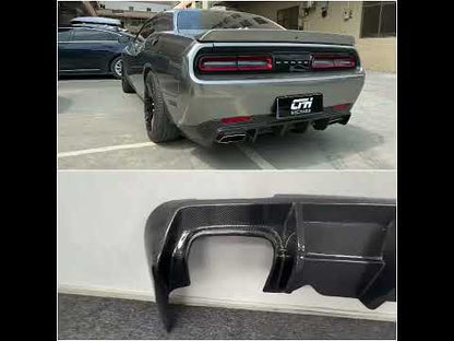 Rear Bumper Diffuser (Carbon) for Dodge Challenger 2008-2023 - video 1