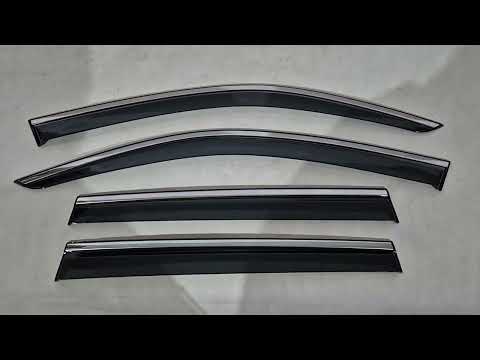 Window Deflectors with Chrome Trim Niken Luxury (4 pcs) for Subaru Forester 2018-2024 - video 1