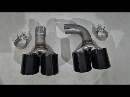 Exhaust tips in X3M F97 style (2022-2024) for BMW X3 G01 2018- - video 1