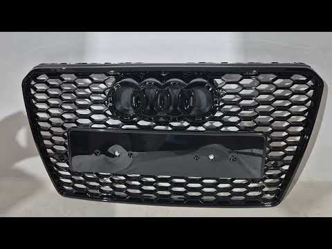 Front Grille RS-Style (2010-2014, black) for Audi A7 2010-2018 - video 1
