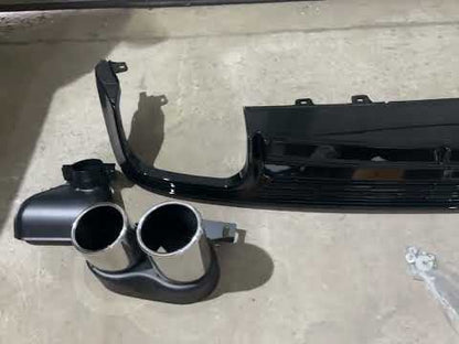 Rear Diffuser with Tips S-Style (for Base) for Audi A6 C8 2018- - video 1