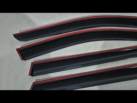 Window Deflectors with Chrome Trim Niken Luxury (4 pcs) for Subaru Outback 2009-2014 - video 1