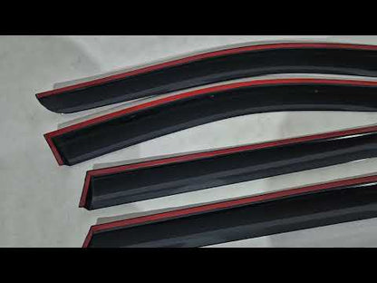 Window Deflectors with Chrome Trim Niken Luxury (4 pcs) for Subaru Outback 2009-2014 - video 1