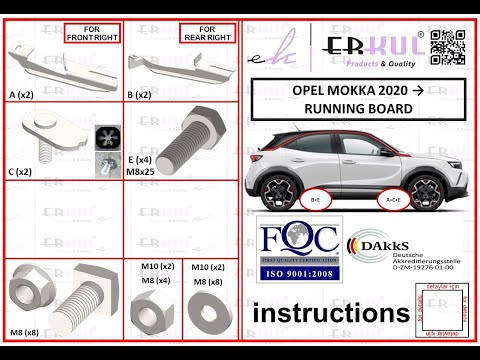 Side Steps Sunrise (2 pcs, Aluminum) for Opel Mokka 2021- - video 1