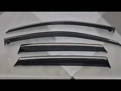 Window Deflectors with Chrome Trim Niken Luxury (4 pcs) for Seat Ateca 2016- - video 1