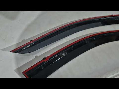 Window Deflectors with Chrome Trim Niken Luxury (2 pcs) for Renault Dokker 2013-2022 - video 1