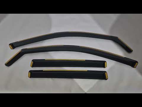 In-Channel Wind Deflectors Niken Luxury (4 pcs) for Mercedes GLC coupe C254 2022- - video 1
