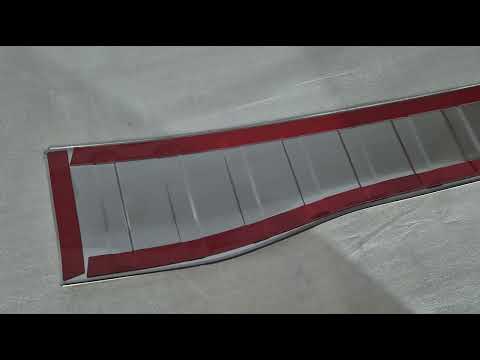 Rear bumper protector Carmos stainless steel matte for Ford Custom 2023- - video 1