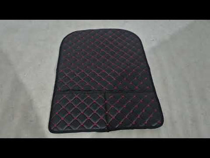 Car Seat Back Organizer ECO (1 pc, Black with Red Stitching) - video 1