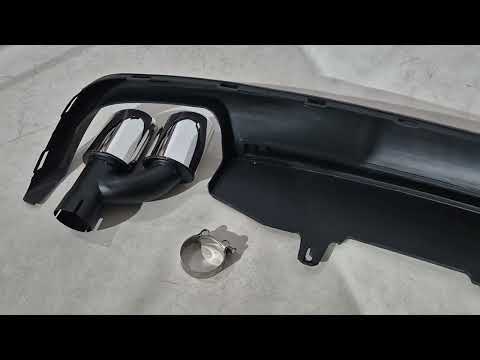 Rear Diffuser with Exhaust Tips RS-Style V-2 (2011-2014) for Audi A6 C7 2011-2017 - video 1