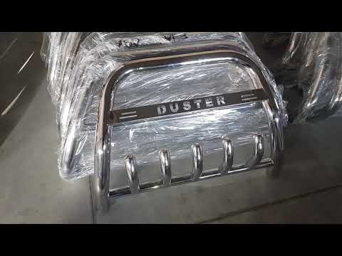 Bull Bar RNDT.09.F1-58.6 (Stainless Steel) for Dacia Duster 2008-2018 - video 1