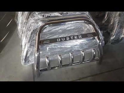Bull Bar RNDT.09.F1-58.6 (Stainless Steel) for Dacia Duster 2008-2018 - video 1