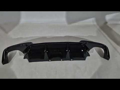 Rear Diffuser DPT V-2 (for M-Performance, Gloss Black) for BMW 5 Series F-10/11/07 2010-2016 - video 1