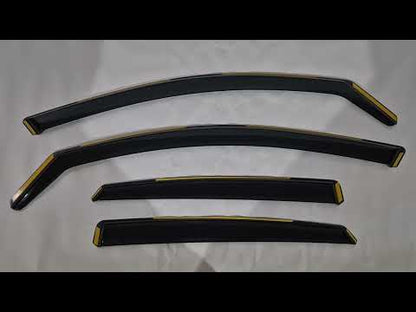 In-channel window wind deflectors Niken Luxury (Sedan, 4 pcs) for Audi A6 C7 2011-2017 - video 1