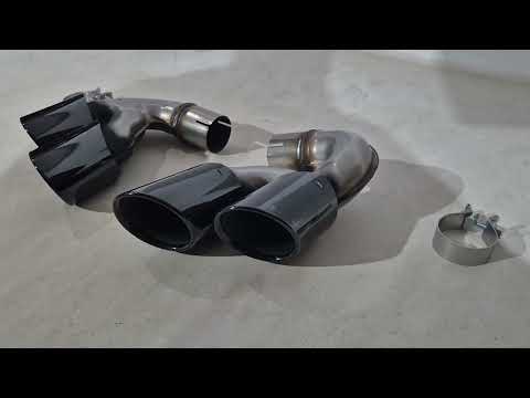V1 Black exhaust tips in X5M F95 style for BMW X5 G05 2019–2026 - video 1