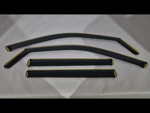 In-channel Wind Deflectors Niken Luxury (2023-, 4 pcs) for Skoda Kamiq 2019- - video 1