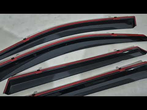 Window Deflectors with Chrome Trim Niken Luxury (4 pcs, Long) for Toyota Rav 4 2006-2013 - video 1