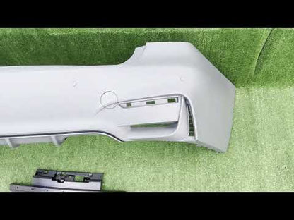 Rear bumper in F80 M3 style for BMW 3 Series F-30/31/34 2012-2019 - video 1