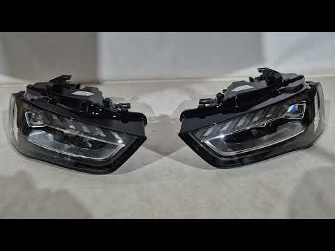 Front Full LED Headlights (2012-2015, Xenon to LED, 2 pcs) for Audi A4 B8 2007-2015 - video 1