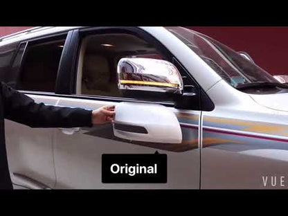 Mirror Covers (with LED Indicator, Style 2020) for Toyota Land Cruiser 200 2007-2021 - video 2