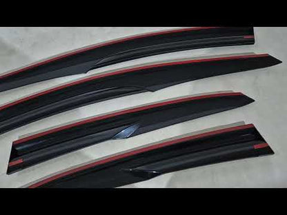 Window Deflectors HB (4 pcs, Sunplex Sport) for Hyundai I-30 2012-2017 - video 1
