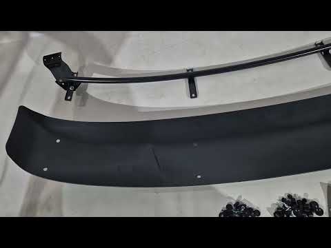 Windshield visor on frame V2 (black gloss, 5mm) for Volkswagen Crafter 2006-2016 - video 1