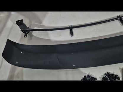 Windshield visor on frame V2 (black gloss, 5mm) for Volkswagen Crafter 2006-2016 - video 1