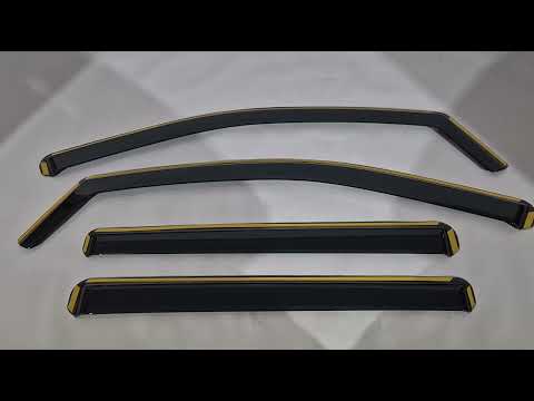 In-Channel Wind Deflectors Niken Luxury (4 pcs) for Volkswagen Amarok 2022- - video 1