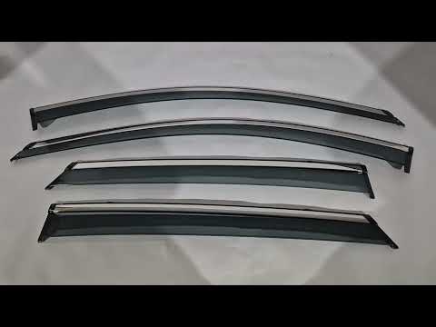 Window Deflectors with Chrome Trim Niken Luxury (4 pcs) for Buick Encore 2013-2019 - video 1