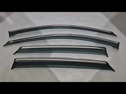 Window Deflectors with Chrome Trim Niken Luxury (4 pcs) for Buick Encore 2013-2019 - video 1