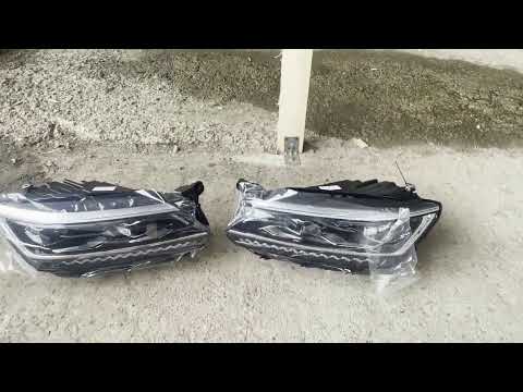 Front headlights with bulbs (For USA, 2015-2019, 2 pcs) for Volkswagen Passat B8 2015-2023 - video 2