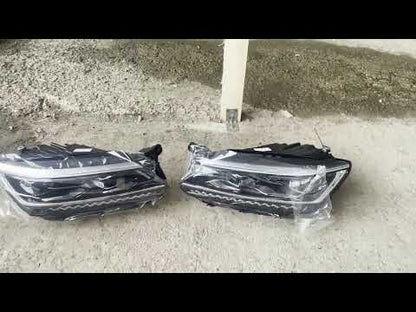 Front headlights with bulbs (For USA, 2015-2019, 2 pcs) for Volkswagen Passat B8 2015-2023 - video 2