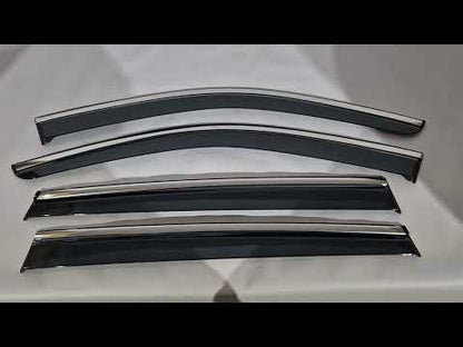 Window Deflectors with Chrome Trim Niken Luxury (4 pcs) for Skoda Kodiaq 2023- - video 1