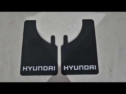Universal Mud Flaps Polytep (230*375, 2 pcs) for Hyundai - video 1