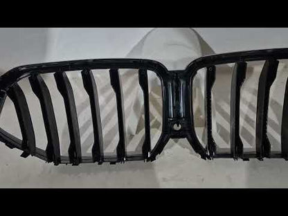 Kidney Grilles 1 Bar (2019-2022, Gloss Black) for BMW X6 G06 2019- - video 1