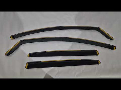 In-Channel Wind Deflectors Niken Luxury (HB, 4 pcs) for Renault Megane IV 2016-2025 - video 1