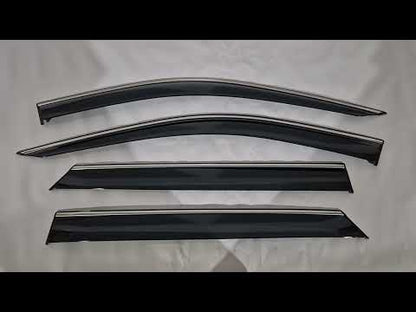 Window Deflectors with Chrome Trim Niken Luxury (4 pcs) for Dodge Durango 2010- - video 1