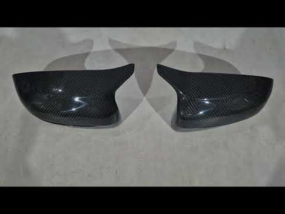 Mirror Caps M-Look V2 (Carbon) for BMW 4 Series G22/23/26 2020- - video 1