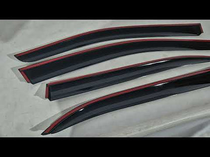 Window Deflectors with Chrome Trim Niken Luxury (4 pcs) for Mercedes GLE W167 2018- - video 1
