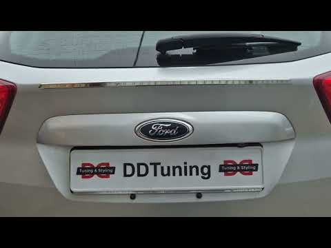 Chrome trim above license plate OmsaLine (stainless steel) for Ford C-Max/Grand C-Max 2010-2019 - video 1