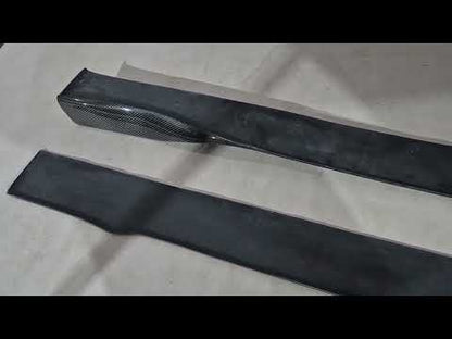 Side Skirts (2016-2019, Carbon) for Mercedes E-сlass W213 2016-2023 - video 1