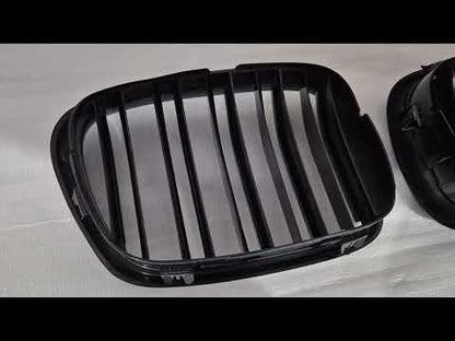 Kidneys M-Look DPT (Gloss Black) for BMW 5 Series E-39 1996-2003 - video 1