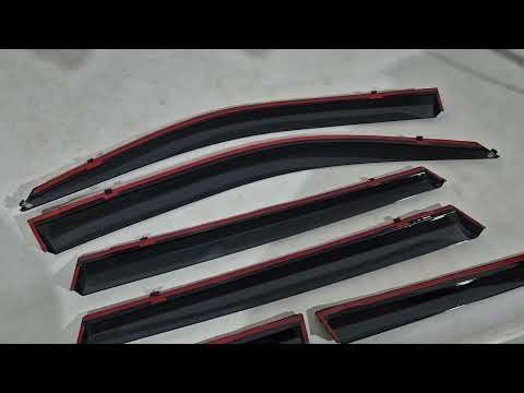 Window Deflectors with Chrome Trim Niken Luxury (6 pcs) for Lexus GX460 2009-2023 - video 1