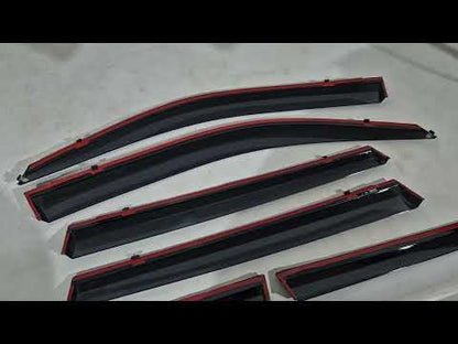 Window Deflectors with Chrome Trim Niken Luxury (6 pcs) for Lexus GX460 2009-2023 - video 1