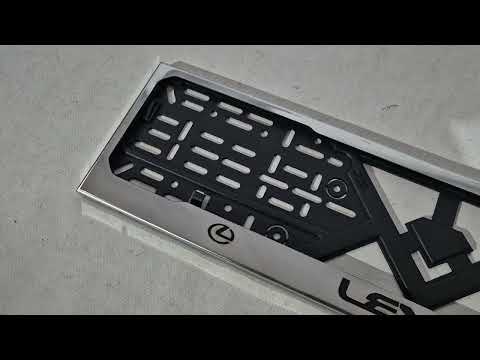 License Plate Frame Chrome (1 pc, Stainless Steel) for Lexus - video 1