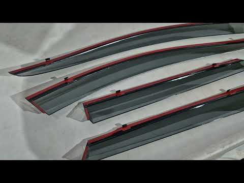 Window Deflectors with Chrome Trim Niken Luxury (4 pcs) for Mazda CX-5 2012-2017 - video 1