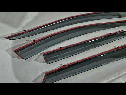 Window Deflectors with Chrome Trim Niken Luxury (4 pcs) for Mazda CX-5 2012-2017 - video 1